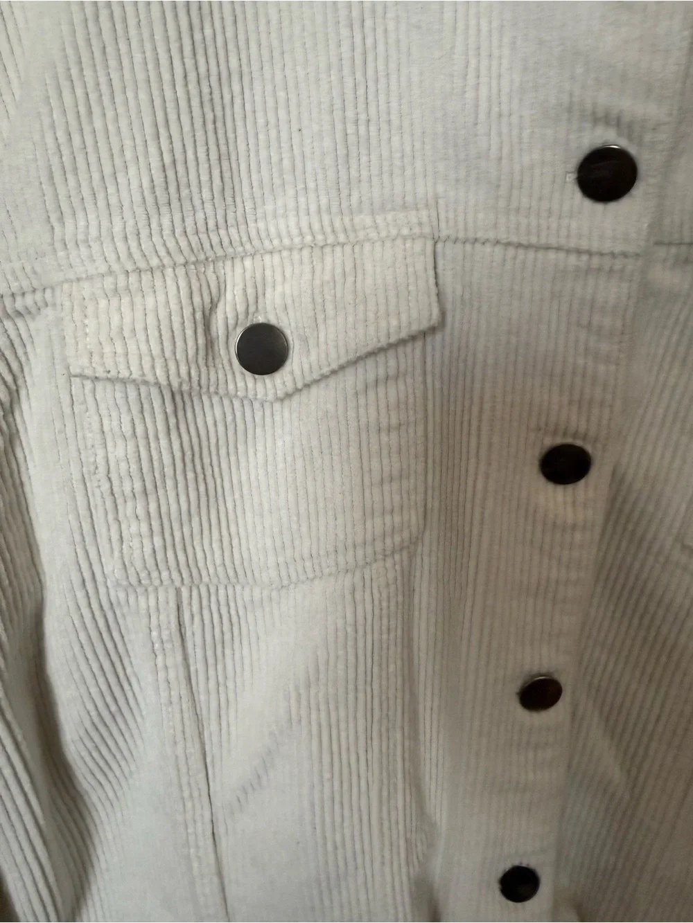 POL Cream Cropped Corduroy Jacket